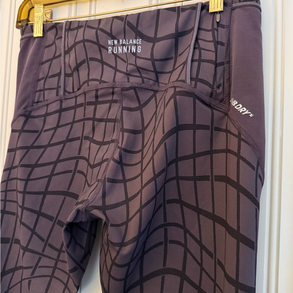 New Balance Purple Geometric Leggings - Picture 5 of 8